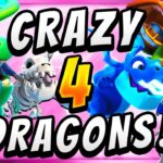 NO ONE EXPECTS THIS! 4 DRAGONS DECK DOESN’T LOSE! — Clash Royale