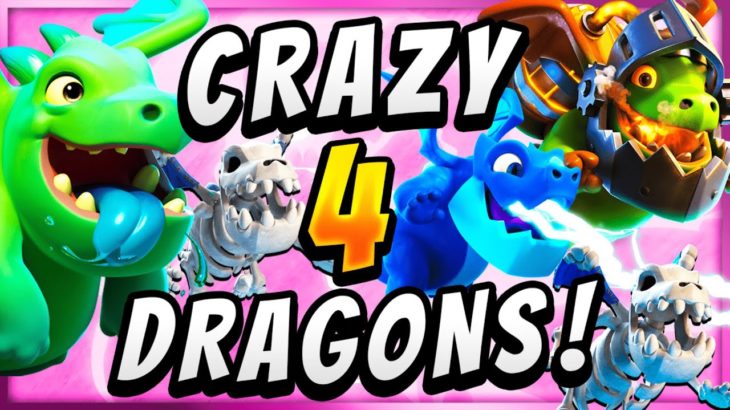 NO ONE EXPECTS THIS! 4 DRAGONS DECK DOESN’T LOSE! — Clash Royale